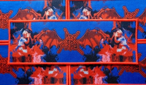DARK ANGEL [strip] - Leave Scars [orange outline] -- Woven Patch