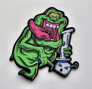 GHOSTBUSTERS - Slimer Stay Puft Bong [Laser Cut] -- Woven Patch
