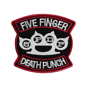 FIVE FINGER DEATH PUNCH - Logo Red [iron on] -- Embroidered Patch