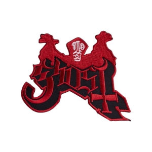 GHOST - Logo Red [iron on] -- Embroidered Patch