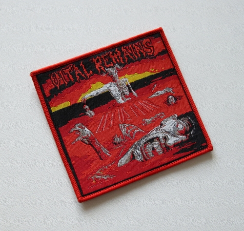 VITAL REMAINS - Let Us Pray -- Woven Patch.JPG