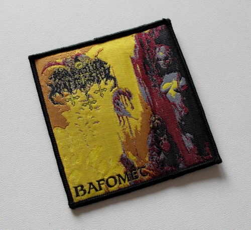 SATANIC WARMASTER - Bafomet -- Woven Patch.JPG