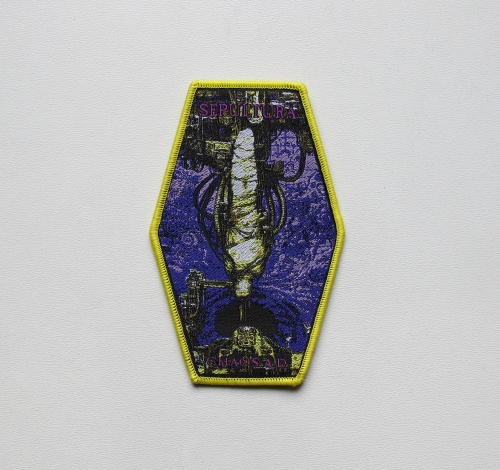 SEPULTURA - Chaos A.D. [yellow coffin] -- Woven Patch.JPG