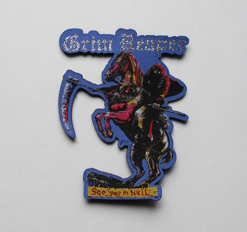 GRIM REAPER - See You In Hell [Laser Cut] -- Woven Patch.JPG