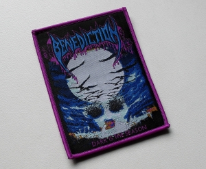 Naszywka BENEDICTION - Dark Is The Season [purple outline]