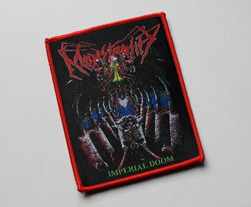 MONSTROSITY - Imperial Doom [red outline] -- Woven Patch.JPG