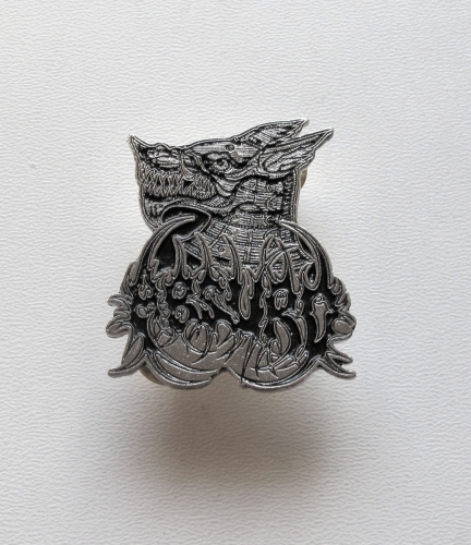 ABSURD - Homo Hamini Lupus -- metal pin.JPG