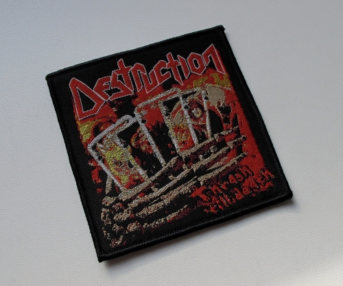 DESTRUCTION - Thrash Anthems [black outline] -- Woven Patch.JPG