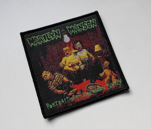 MARILYN MANSON - Portrait Of An American Family [black outline] -- Woven Patch.JPG