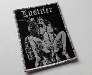 LUSTIFER [silver outline] -- Woven Patch