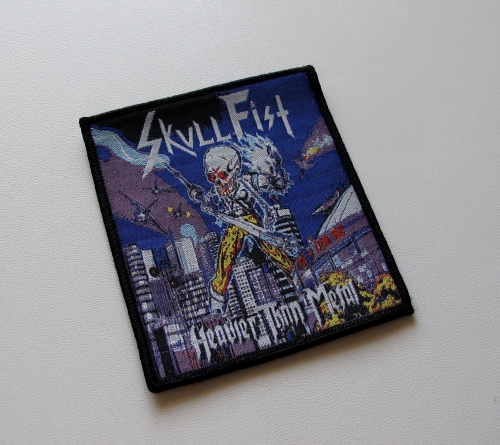 SKULL FIST - Heavier Than Metal -- Woven Patch.JPG