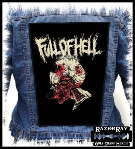 FULL OF HELL - Skull -- backpatch back patch.jpg