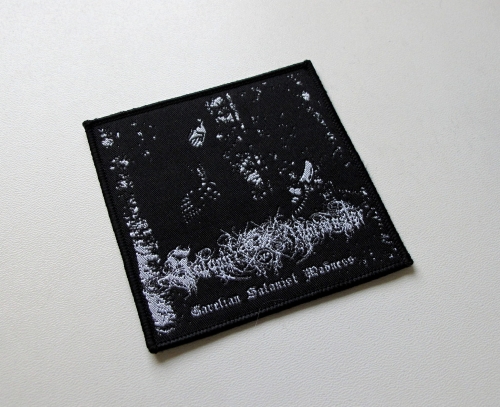 SATANIC WARMASTER - Carelian Satanist Madness [black outline] -- Woven Patch.JPG.JPG