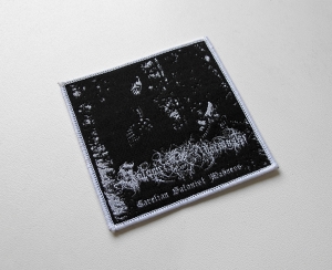 SATANIC WARMASTER - Carelian Satanist Madness [white outline] -- Woven Patch