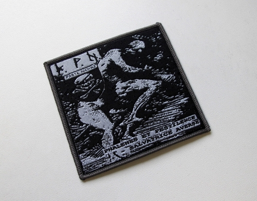 PESTE NOIRE - Phalènes et pestilence - Salvatrice averse [grey outline] -- Woven Patch.JPG