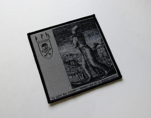 PESTE NOIRE - La Sanie des siècles [black outline] -- Woven Patch.JPG