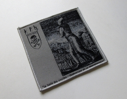 PESTE NOIRE - La Sanie des siècles [grey outline] -- Woven Patch.JPG