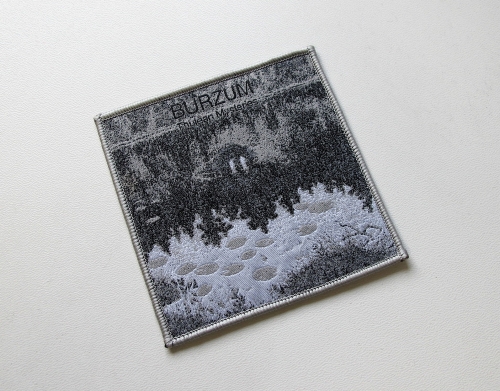 BURZUM - Thulean Mysteries [white outline] -- Woven Patch.JPG
