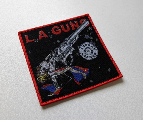 L.A. GUNS - Cocked &amp; Loaded -- Woven Patch.JPG