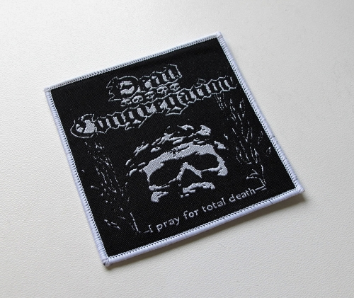 DEAD CONGREGATION - I Pray for Total Death [white outline] -- Woven Patch.JPG