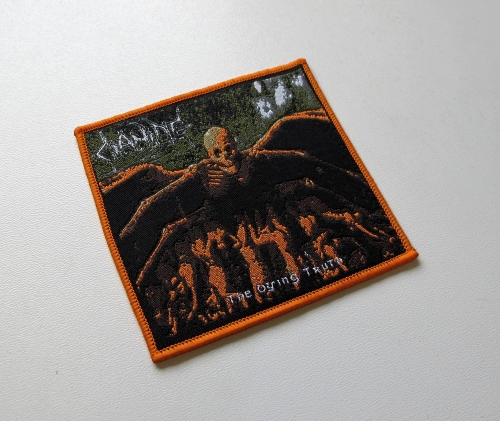 CIANIDE - The Dying Truth [orange outline] -- Woven Patch.JPG