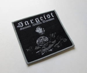 SARGEIST - Satanic Black Devotion [grey outline] -- Woven Patch