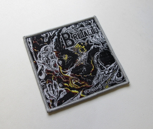 BRUTALITY - Screams of Anguish [grey outline] -- Woven Patch.JPG