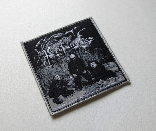 PROFANATICA - The Master Of Unholy Black Death [grey outline] -- Woven Patch.JPG