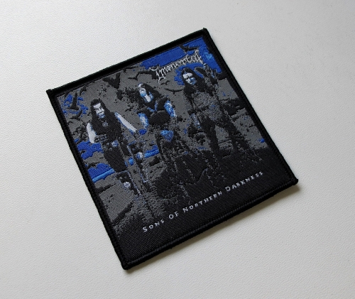 IMMORTAL - Sons Of Northern Darkness [black outline] -- Woven Patch.JPG