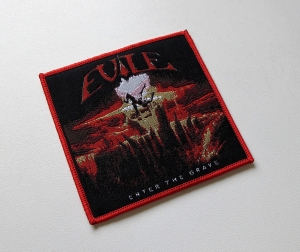EVILE - Enter The Grave [red outline] -- Woven Patch