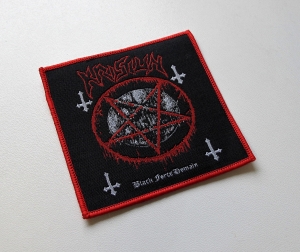KRISIUN - Black Force Domain [red outline] -- Woven Patch