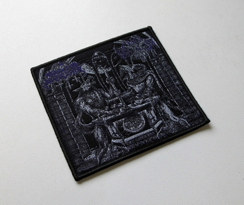 SATANIC WARMASTER X ARCHGOAT - Lux Satanae [black outline] -- Woven Patch.JPG