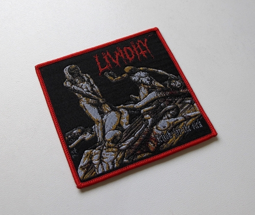 LIVIDITY - Fetish For The Sick [red outline] -- Woven Patch.JPG