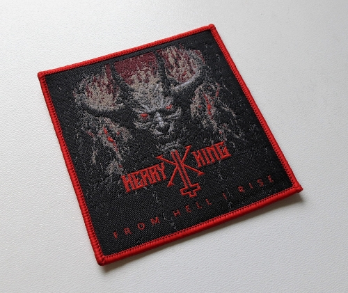 KERRY KING - From Hell I Rise [red outline] -- Woven Patch.JPG