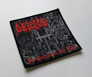 DEICIDE - In Torment in Hell [black outline] -- Woven Patch