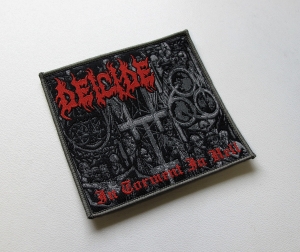 DEICIDE - In Torment in Hell [grey outline] -- Woven Patch