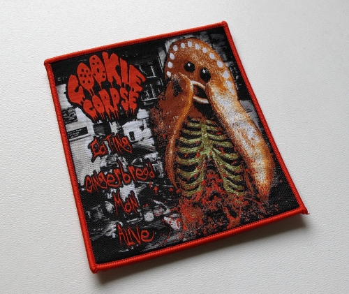 COOKIE CORPSE - Eating Gingerbread Men Alive -- Woven Patch.JPG