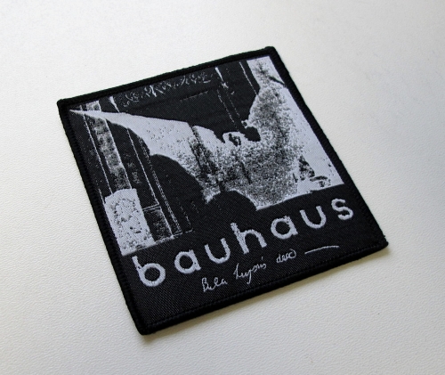 BAUHAUS - Bela Lugosi's Dead [black outline] -- Woven Patch.JPG