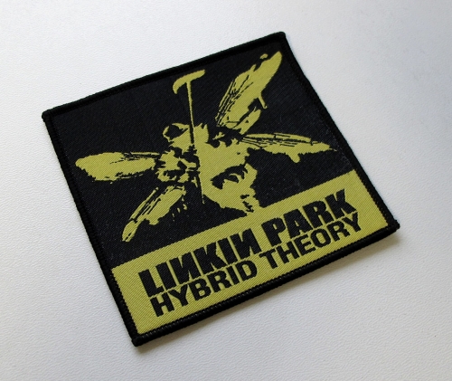 LINKIN PARK - Hybrid Theory [black outline] -- Woven Patch.JPG