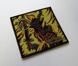 SLAYER - Don't Break The Slayer [black outline] -- Woven Patch