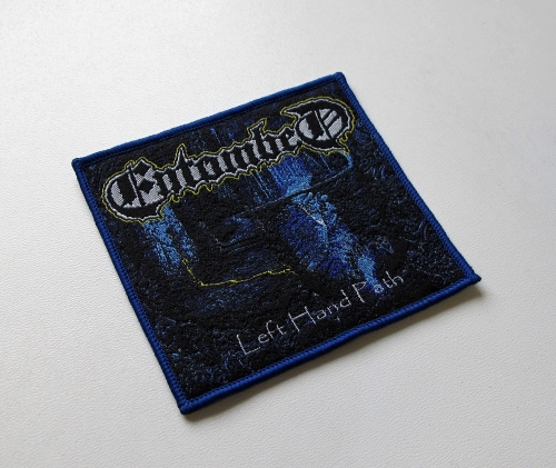 ENTOMBED - Left Hand Path [blue outline] -- Woven Patch.JPG