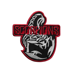 SCORPIONS - LOGO [WHITE/RED] [ iron on] -- Embroidered  Patch 