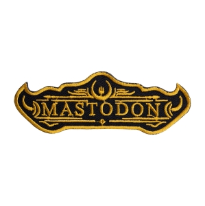 MASTODON - LOGO YELLOW [iron on] -- Embroidered  Patch