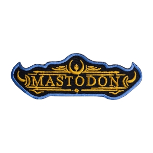 MASTODON - LOGO BLUE [iron on] -- Embroidered  Patch