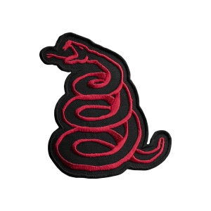 METALLICA - SNAKE RED [iron on] -- Embroidered Patch