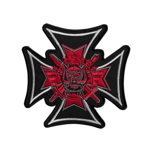 Naszywka MOTORHEAD - CROSS RED #2 [termiczna]