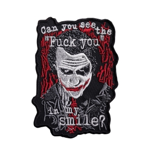 JOKER - CAN YOU SEE... [iron on] -- Embroidered  Patch