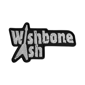 WISHBONE ASH - LOGO WHITE [iron on] -- Embroidered  Patch