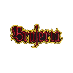 BRUJERIA - Logo [yellow/red] [ iron on] -- Embroidered  Patch