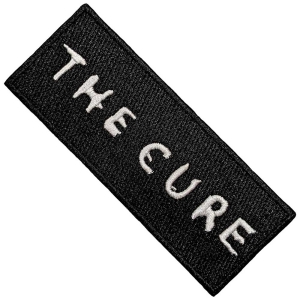 THE CURE - Text Logo [iron on] -- Embroidered  Patch